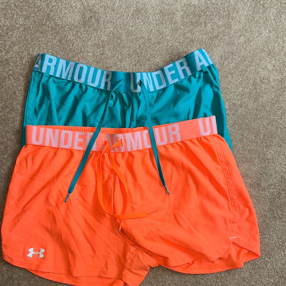 Under Armour Blue and Orange Shorts Duo